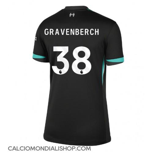 Maglie da calcio Liverpool Ryan Gravenberch #38 Seconda Maglia Femminile 2024-25 Manica Corta